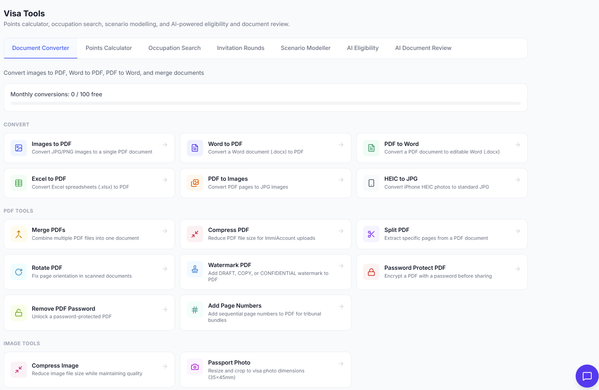 LodgeHQ Visa Tools — Document Converter, PDF Tools, Image Tools with 20+ built-in utilities